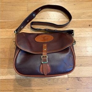 Duluth Pack Bison Leather Medium Shell Purse Brown Crossbody Bag